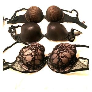 3 Victoria’s Secret Bras with Bag, 34DD’s